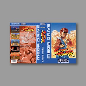 Cubierta de reemplazo - Street Fighter 1 (PAL Hack Version) - Cubierta de juego de reproducción personalizada de Sega Megadrive - Impresión de alta calidad