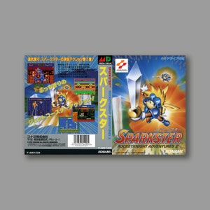 Ersatzcover – Sparkster (japanische Version) – Reproduktion des SEGA Megadrive Classic Game Cover – hochwertiger Druck