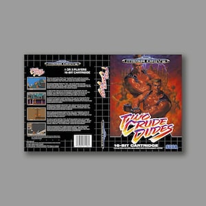 Ersatzcover – Two Crude Dudes – SEGA Megadrive Classic Reproduktions-Spielcover – Hochwertiger Druck