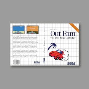 Zamienna okładka - Out Run (wersja PAL) - Okładka gry Sega Master System Classic Reproduction - Wysokiej jakości nadruk