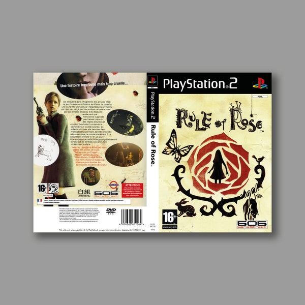 Replacement Cover - Rule Of Rose (PAL FR Version) - Sony PlayStation 2 Classic Reproduction Game Cover - High Quality Print