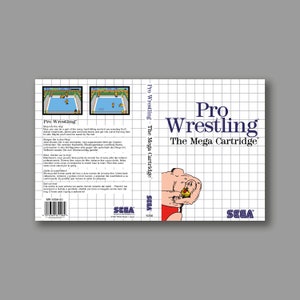 Ersatzcover – Pro Wrestling (PAL-Version) – klassische Reproduktion des Sega Master System-Spielcovers – hochwertiger Druck