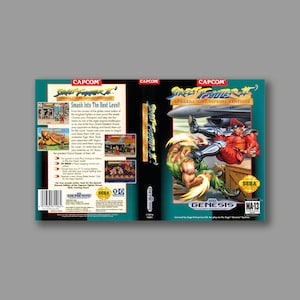 Ersatzcover – Street Fighter II' Champion Edition (US-Version) – Sega Genesis Classic Game Cover – hochwertiger Druck