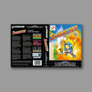 Cubierta de Reemplazo - Sparkster (Versión PAL) - Cubierta del Juego Sega Megadrive Classic - Impresión de Alta Calidad