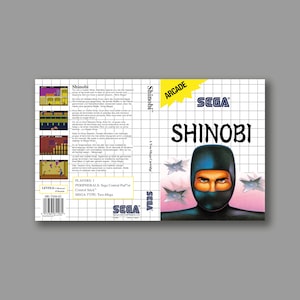 Ersatzcover – Shinobi – SEGA Master System Classic Reproduktions-Spielcover – Hochwertiger Druck