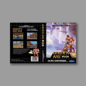 Ersatzcover – Golden Axe Plus (PAL-Hack-Version) – individuelle Reproduktion des Sega Megadrive-Spielcovers – hochwertiger Druck