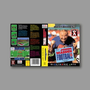 Ersatzcover – John Madden 93 (PAL-Version) – Reproduktion des Sega Megadrive Classic Game Cover – hochwertiger Druck