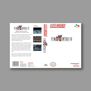 Ersatzcover – Final Fantasy VI – Super Nintendo – individuelles Ersatz-Spielcover – hochwertiger Druck