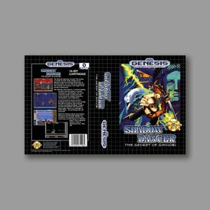 Zamienna okładka - Shadow Dancer (wersja amerykańska) - Zamienna niestandardowa okładka gry SEGA Genesis - Wysokiej jakości nadruk