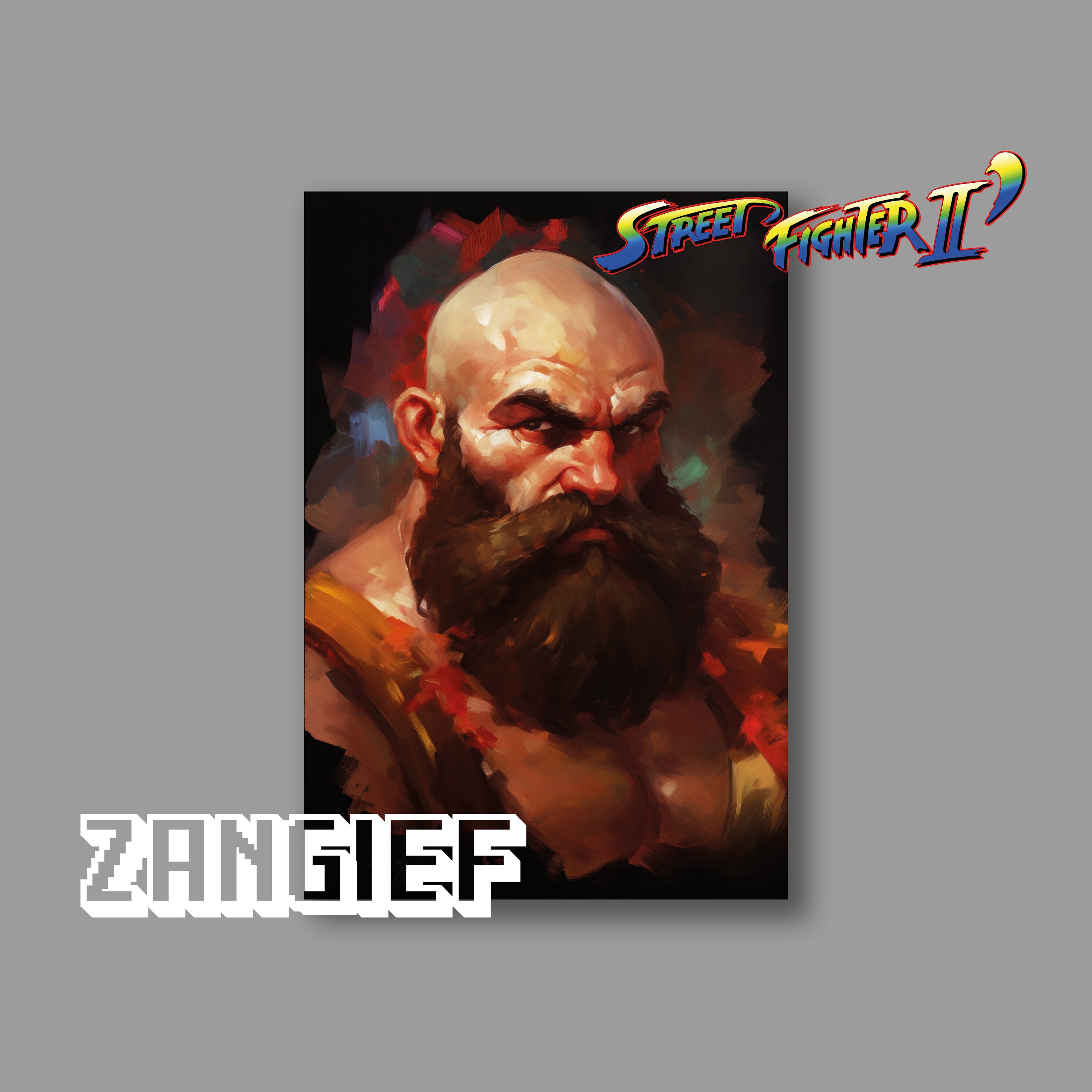 BUSTO ZANGIEF STREET FIGHTER MDF