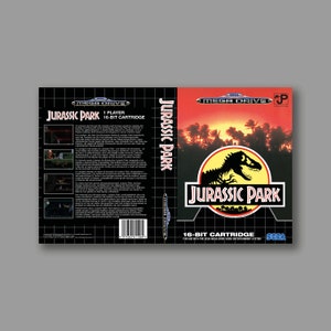 Ersatzcover – Jurassic Park (PAL-Version) – Reproduktion des SEGA Megadrive Classic-Spielcovers – hochwertiger Druck
