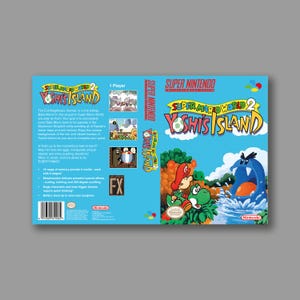 Zapasowa okładka - Yoshi's Island - Super Nintendo Zapasowa niestandardowa okładka do gry - Wysokiej jakości nadruk