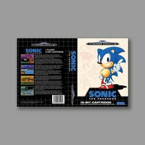 Funda de repuesto - Sonic The Hedgehog - Funda de juego de reproducción clásica de SEGA Megadrive - Impresión de alta calidad