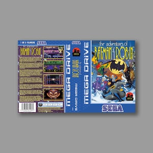 Ersatzcover – Batman und Robin (PAL-Version) – Sega Megadrive Classic Reproduktions-Spielcover – Hochwertiger Druck