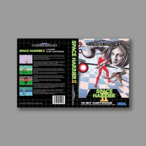 Ersatzcover – Space Harrier II (PAL-Version) – Sega Megadrive Classic Reproduktions-Spielcover – Hochwertiger Druck