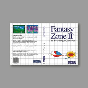 Zamienna okładka - Fantasy Zone II - SEGA Master System Classic Reproduction Game Cover - Wysokiej jakości nadruk