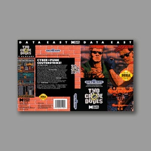 Zamienna okładka - Two Crude Dudes (wersja amerykańska) - Zamienna okładka gry SEGA Genesis Classic - Wysokiej jakości nadruk