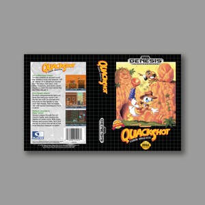 Ersatzcover – Quackshot (US-Version) – Reproduktion des Sega Genesis Classic-Spielcovers – hochwertiger Druck