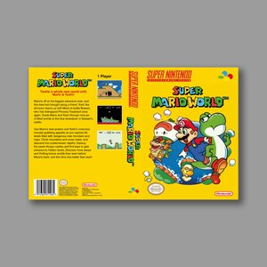 Zapasowa okładka - Super Mario World - Zapasowa niestandardowa okładka do gry Super Nintendo - Wysokiej jakości nadruk