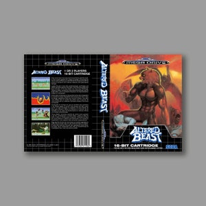 Carátula de repuesto - Altered Beast (versión PAL) - Carátula de juego de reproducción clásica de SEGA Megadrive - Impresión de alta calidad