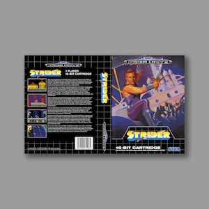 Ersatzcover – Strider (PAL-Version) – Sega Megadrive Classic Game Cover – hochwertiger Druck