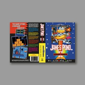Ersatzcover – James Pond II – Ersatzcover für das klassische Sega Megadrive-Spiel – hochwertiger Druck