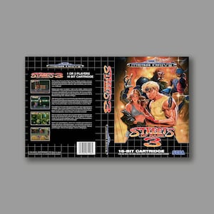 Ersatzcover – Streets Of Rage 3 (PAL-Version) – SEGA Megadrive – individuelles Ersatz-Spielecover – hochwertiger Druck