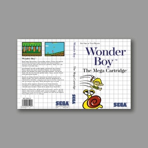 交換用カバー - ワンダーボーイ - セガ マスターシステム クラシック レプリカ ゲームカバー - 高品質プリント
