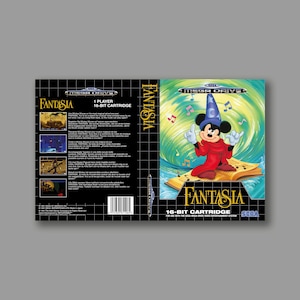 Ersatzcover – Fantasia (PAL-Version) – SEGA Megadrive Classic Reproduktions-Spielcover – Hochwertiger Druck