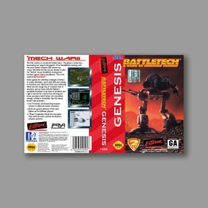 Ersatzcover – Battletech – Sega Genesis Classic Game Cover – hochwertiger Druck
