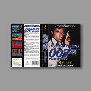 Carátula de repuesto - James Bond The Duel (versión PAL) - Carátula de juego de reproducción clásica de SEGA Megadrive - Impresión de alta calidad