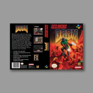 Zapasowa okładka - Doom - Super Nintendo Zapasowa niestandardowa okładka do gry - Wysokiej jakości nadruk
