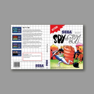 Ersatzcover – Spy Vs Spy (PAL-Version) – SEGA Master System Classic Reproduktions-Spielcover – hochwertiger Druck