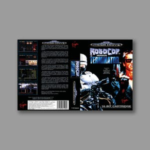 Carátula de repuesto - Robocop vs. Terminator (versión PAL) - Carátula del juego clásico de Sega Megadrive - Impresión de alta calidad