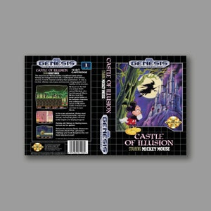 Ersatzcover – Castle Of Illusion mit Mickey Mouse (US-Version) – Ersatz-Spielcover für SEGA Genesis Classic – hochwertiger Druck