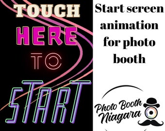 Mirror Booth Animation | Touch Here to Start Screen | MP4