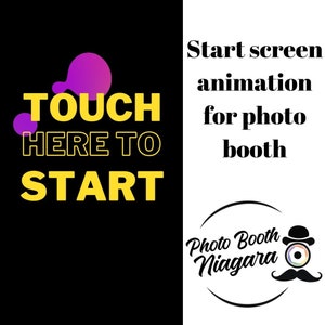 Photo Booth Animation | Touch Here to Start Screen | MP4