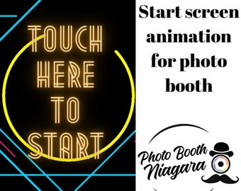 Photo Booth Animation | Touch Here to Start Screen | MP4