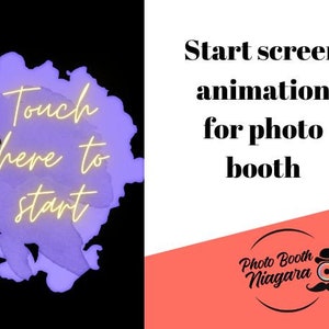 Photo Booth Animation | Touch Here to Start Screen | MP4