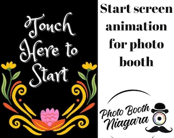 Mirror Booth Animation | Touch Here to Start Screen | MP4