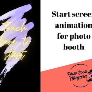 Photo Booth Animation | Touch Here to Start Screen | MP4