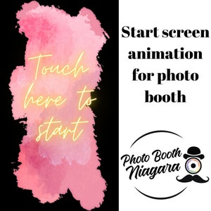 Photo Booth Animation | Touch Here to Start Screen | MP4