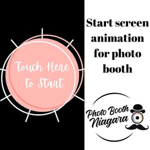 Photo Booth Animation | Touch Here to Start Screen | MP4