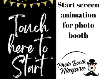 Photo Booth Animation | Touch Here to Start Screen | MP4