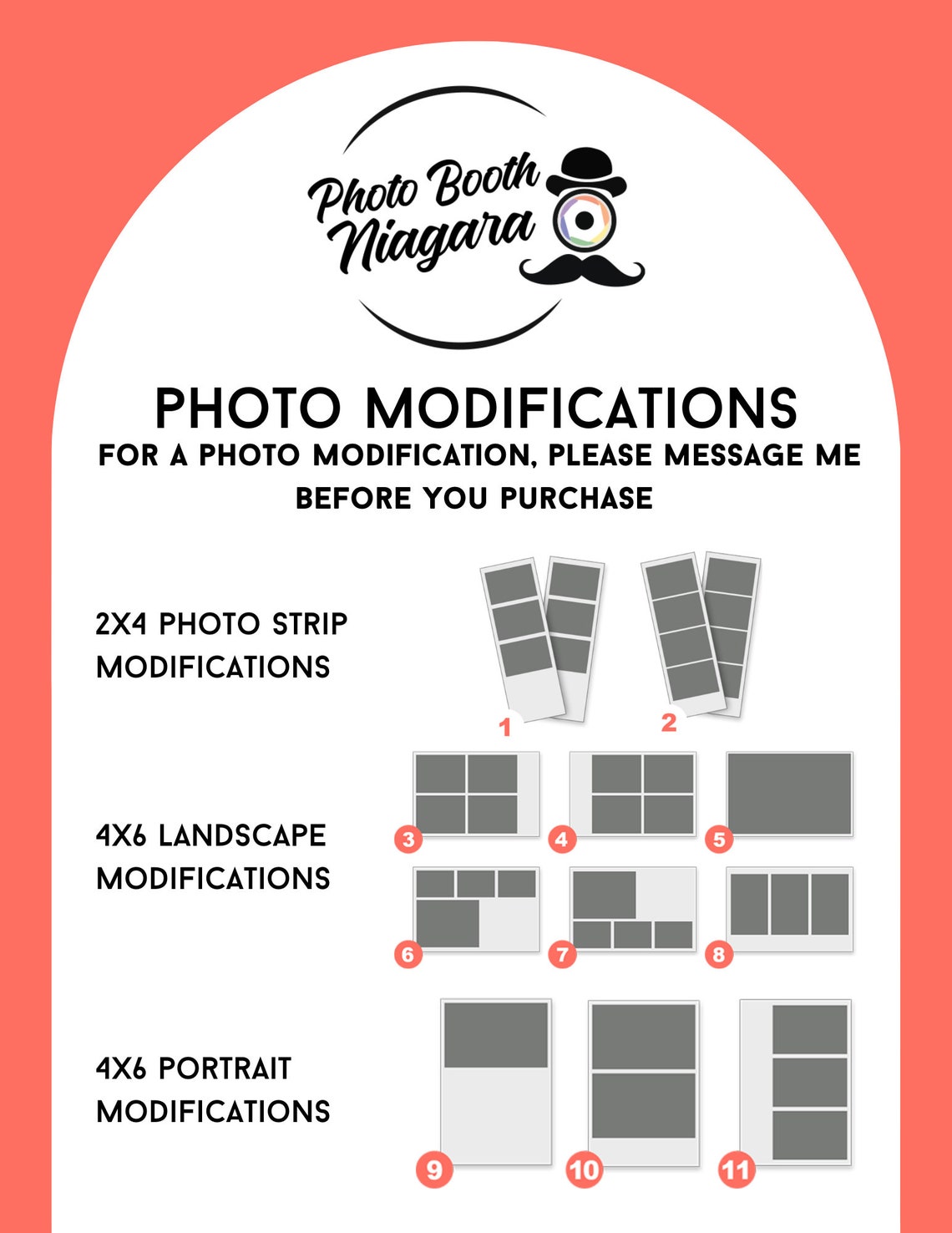 Minimalistic Simple Classic 2x6 Photo Strip Template for Photo Booth ...