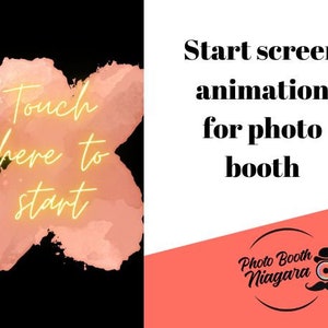 Photo Booth Animation | Touch Here to Start Screen | MP4