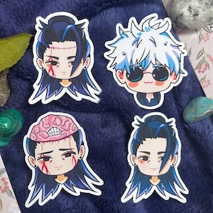 Jujutsu Kaisen Chibi Stickers [Gojo, Geto] - Cute Stickers | Fanart | Anime | Chibi | Manga | Anime Stickers Set | Sticker Pack