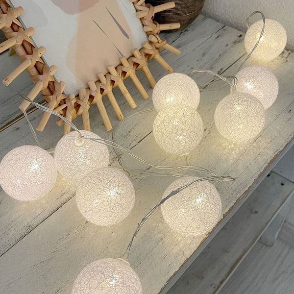 Cotton String Lights Etsy