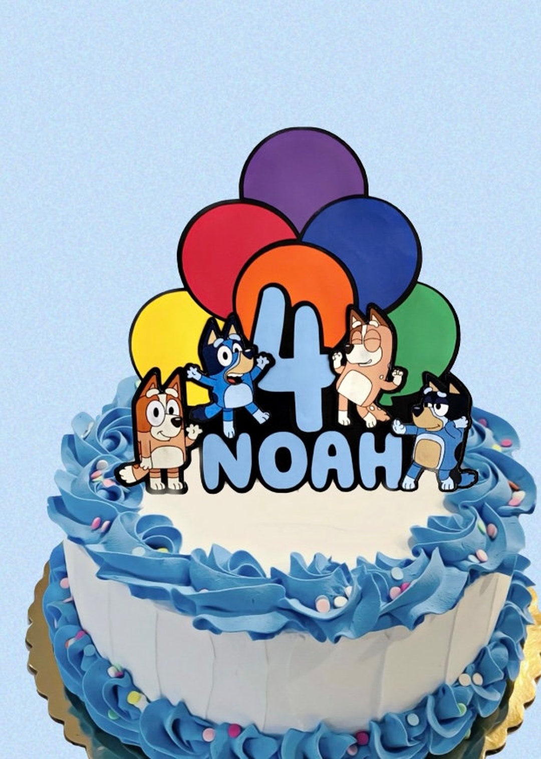 Bluey Cake Topper Etsy bluey-cake-in-buttercream-with-fairy-floss-sprinkles-macarons-by