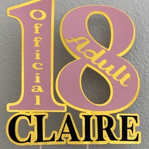18th Birthday Cake Topper - Etsy